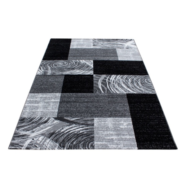 Geometric Modern Black Rug For Living Room, Bedroom